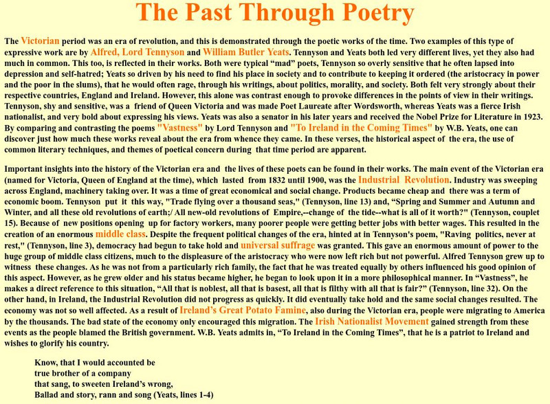 Chateauguay Valley Regional High School: The Past Through Poetry by Mary Sully Article Chateauguay Valley Regional High School: The Past Through Poetry by Mary Sully Article