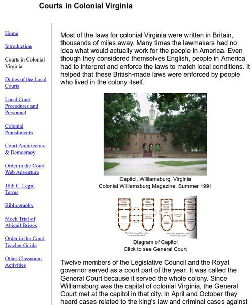 Colonial Williamsburg Teacher Institute: Courts in Colonial Virginia Article Colonial Williamsburg Teacher Institute: Courts in Colonial Virginia Article