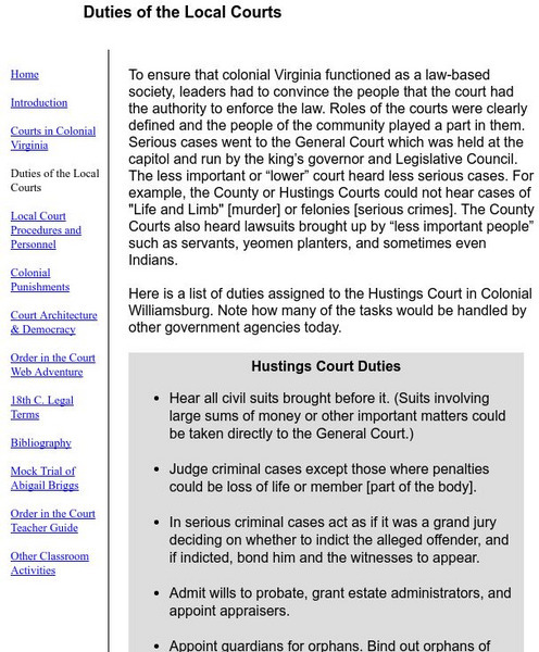 Duties of the Local Courts Article