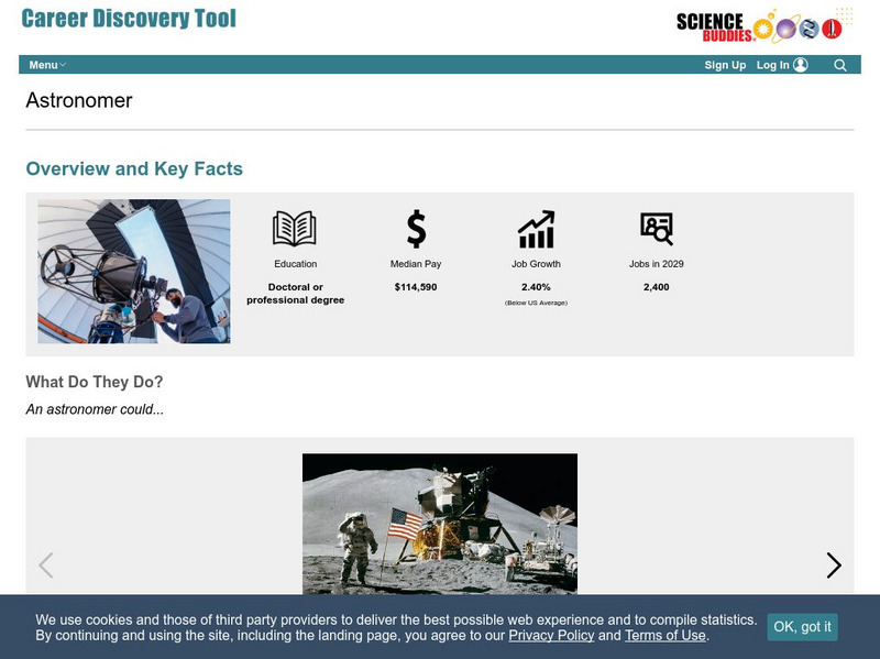 Science Buddies: Career Profile: Astronomer Activity Science Buddies: Career Profile: Astronomer Activity