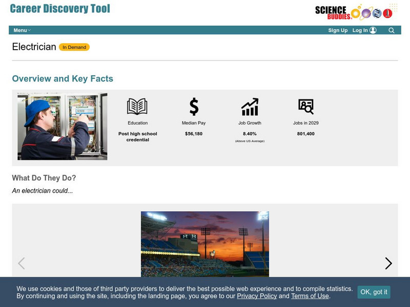 Science Buddies: Career Profile: Electrician Website Science Buddies: Career Profile: Electrician Website