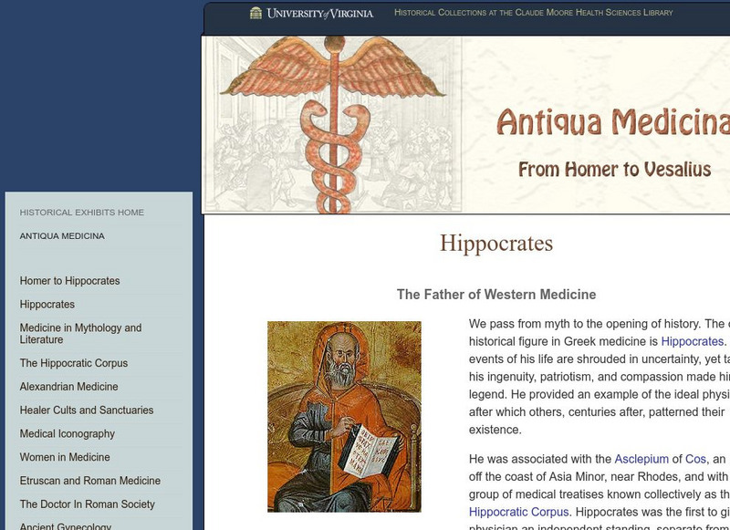 Antiqua Medicina: Hippocrates Website