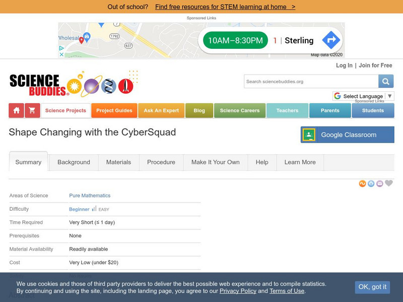 Science Buddies: Shape Changing With the Cyber Squad Lesson Plan Science Buddies: Shape Changing With the Cyber Squad Lesson Plan