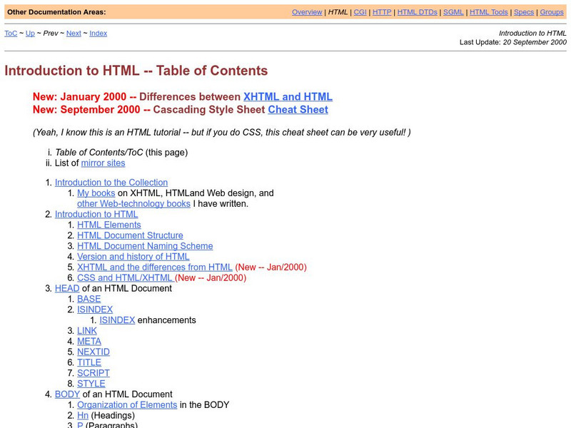 University of Toronto: Introduction to Html Website University of Toronto: Introduction to Html Website