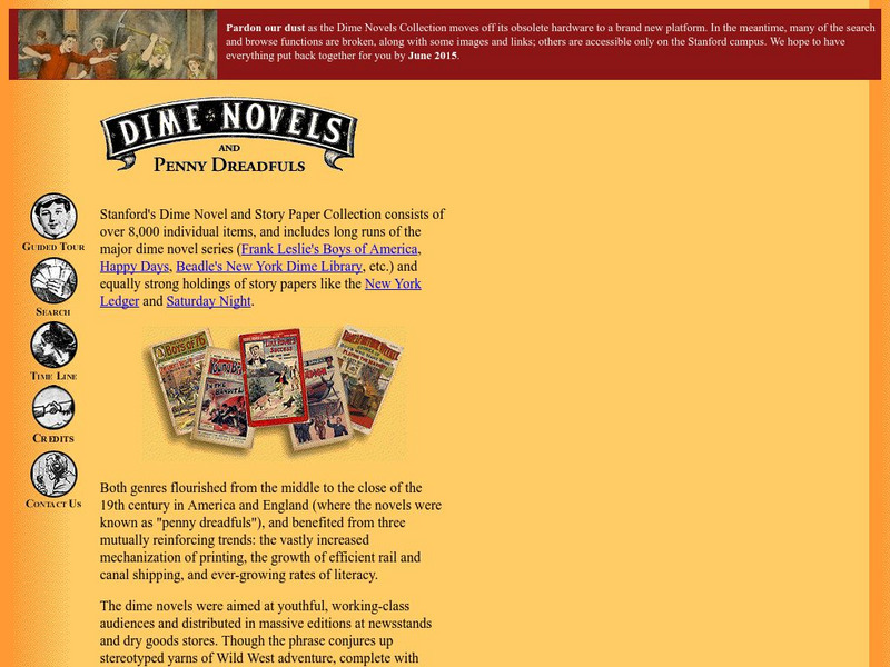 Stanford University: Dime Novels and Penny Dreadfuls Website Stanford University: Dime Novels and Penny Dreadfuls Website