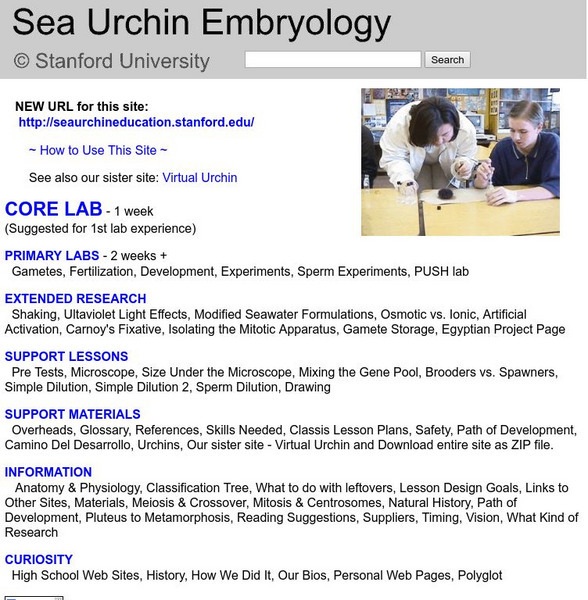Stanford University: Sea Urchin Embryology Activity Stanford University: Sea Urchin Embryology Activity