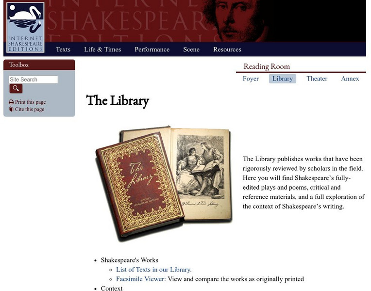 Internet Shakespeare Editions: The Library eBook Internet Shakespeare Editions: The Library eBook