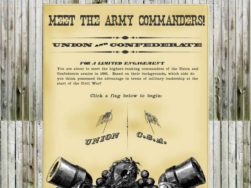 Teaching American History: Interactives: Meet the Army Commanders! Interactive Teaching American History: Interactives: Meet the Army Commanders! Interactive