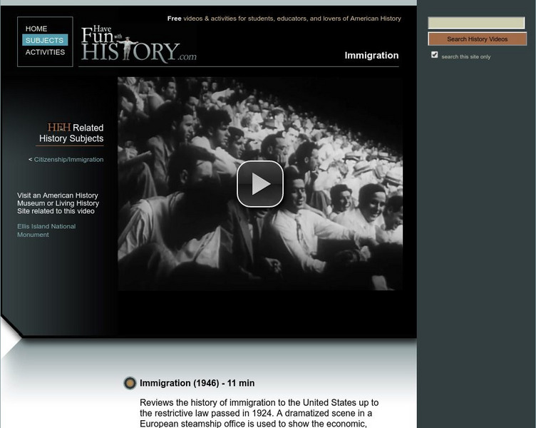 Have Fun With History: Immigration Instructional Video Have Fun With History: Immigration Instructional Video