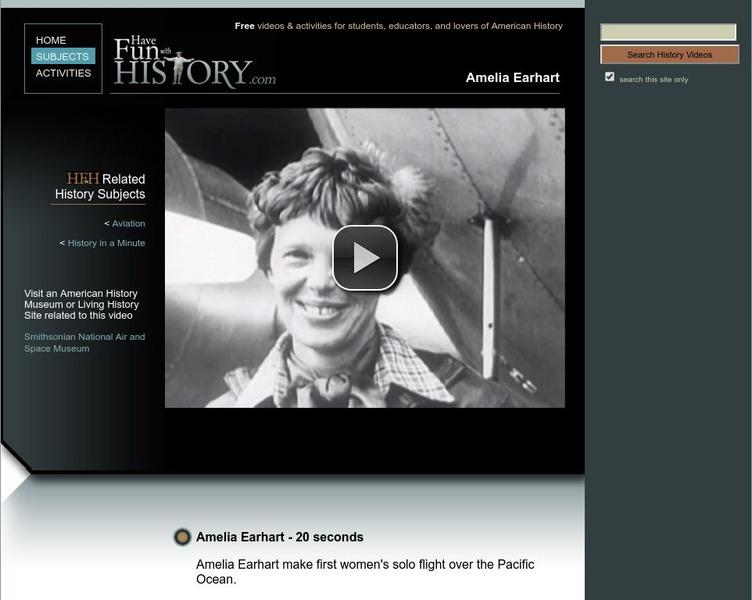 Have Fun With History: Amelia Earhart Instructional Video Have Fun With History: Amelia Earhart Instructional Video