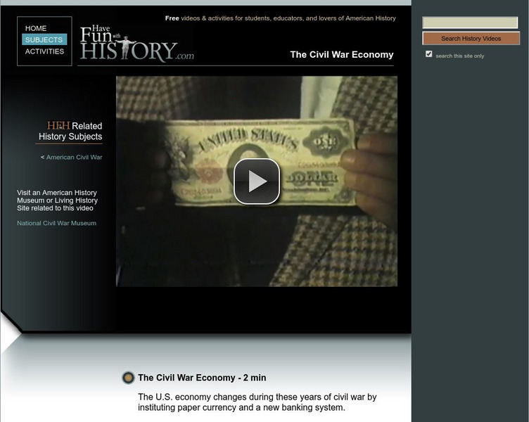 Have Fun With History: The Civil War Economy Instructional Video Have Fun With History: The Civil War Economy Instructional Video