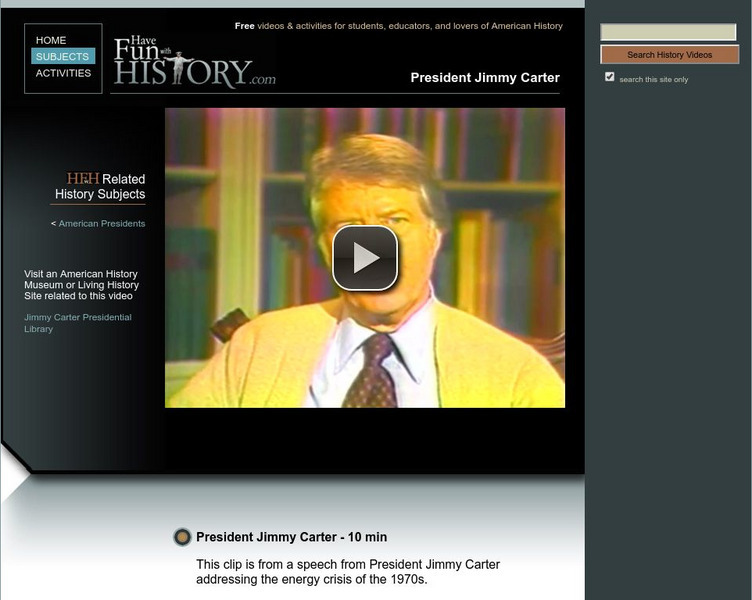 Have Fun With History: President Jimmy Carter Instructional Video Have Fun With History: President Jimmy Carter Instructional Video