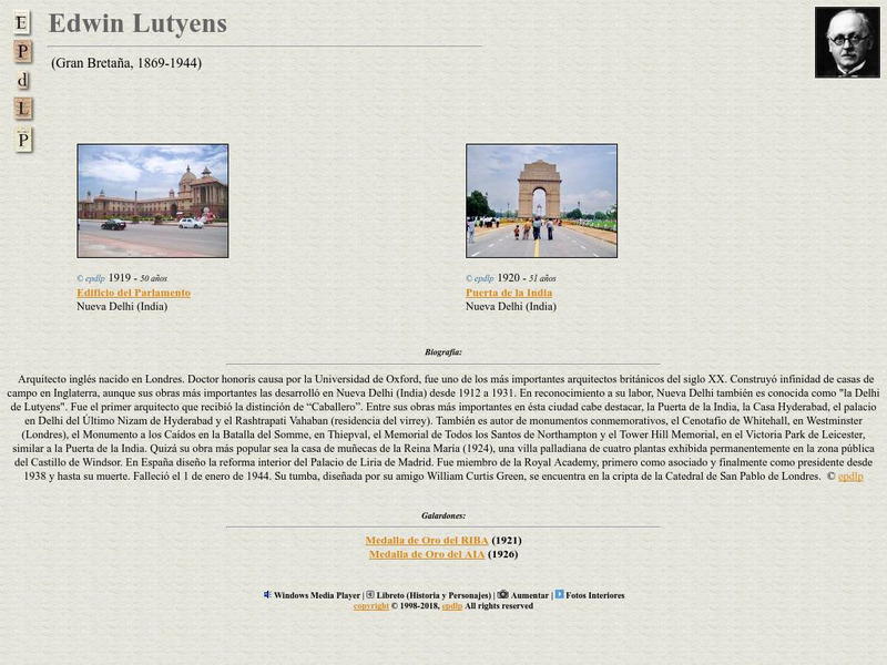 E Pd Lp: Edwin Lutyens Handout E Pd Lp: Edwin Lutyens Handout