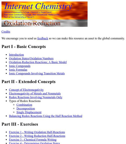 Internet Chemistry: Oxidation Reduction Reactions eBook