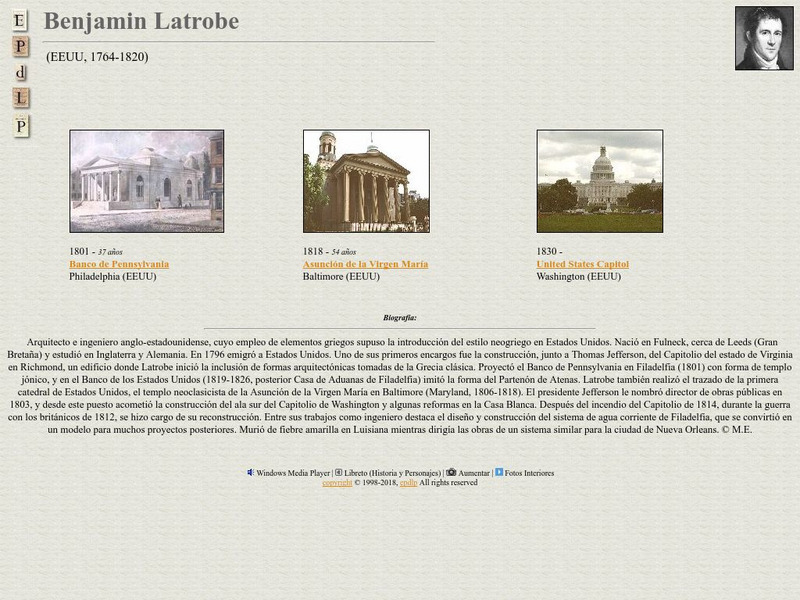 E Pd Lp: Benjamin Latrobe Handout E Pd Lp: Benjamin Latrobe Handout