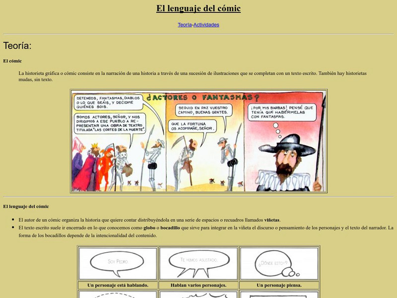 Roble: El Lenguaje Del Comic Activity Roble: El Lenguaje Del Comic Activity