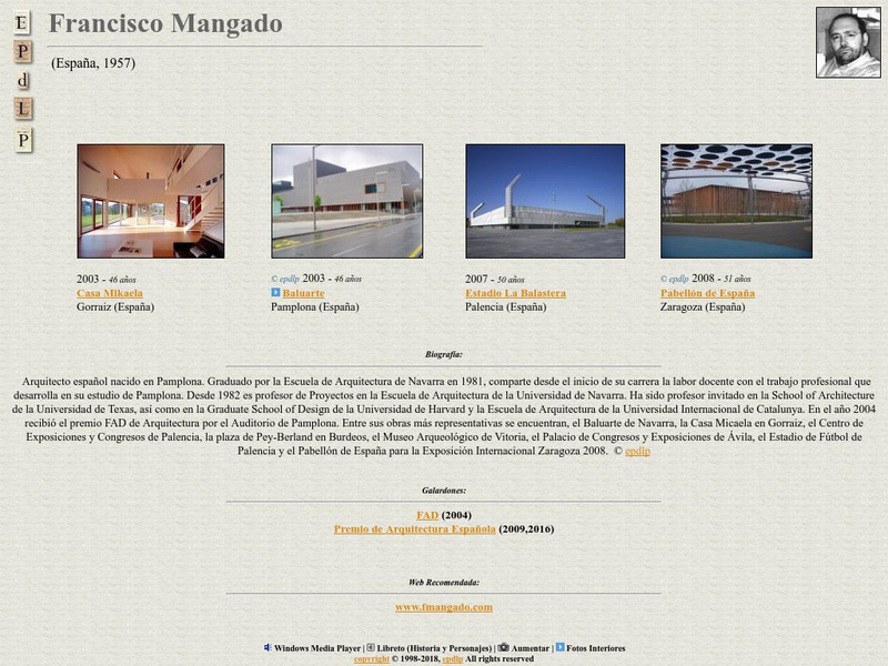 E Pd Lp: Francisco Mangado Handout E Pd Lp: Francisco Mangado Handout