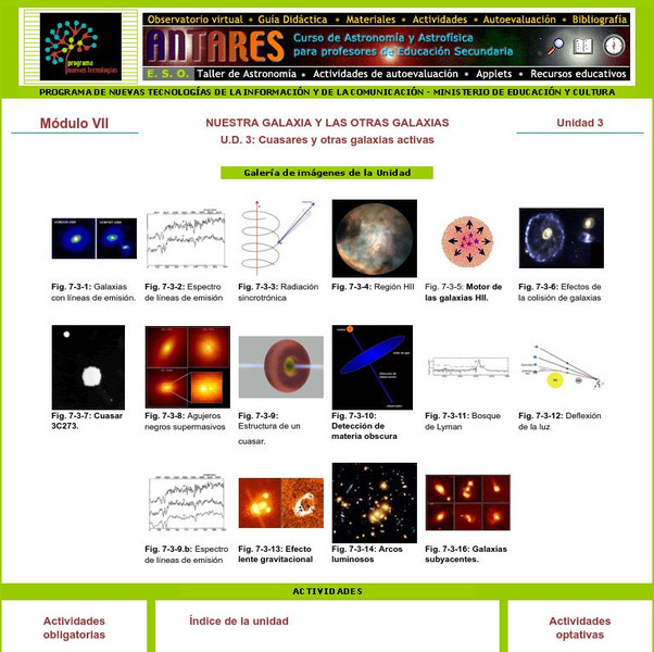 Ministerio De Educacion: Cuasares Y Otras Galaxias Activas Modulo Vii Unit 3 Unit Plan