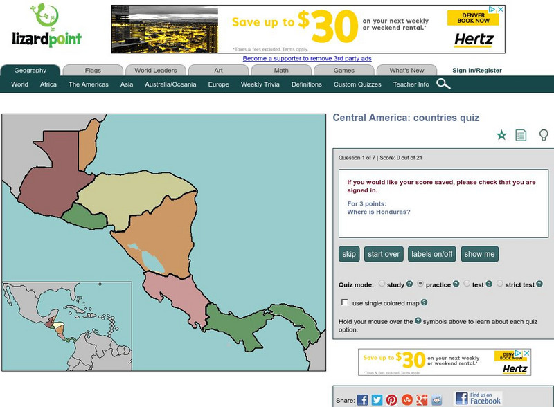 Lizard Point: Central America: Countries Quiz Unknown Type Lizard Point: Central America: Countries Quiz Unknown Type