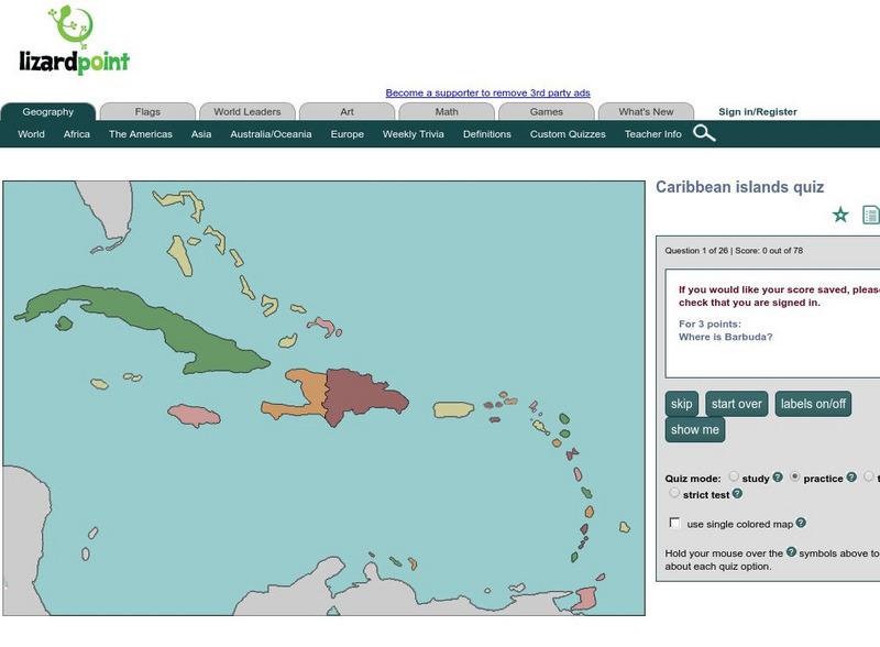 Lizard Point: Caribbean Islands Quiz Unknown Type Lizard Point: Caribbean Islands Quiz Unknown Type
