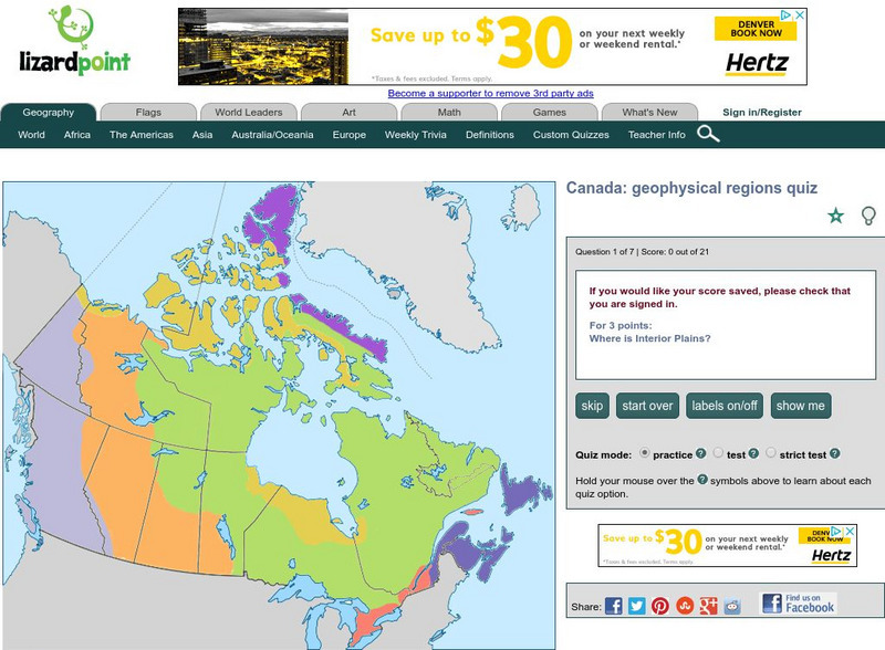 Lizard Point: Canada: Geophysical Regions Quiz Unknown Type Lizard Point: Canada: Geophysical Regions Quiz Unknown Type