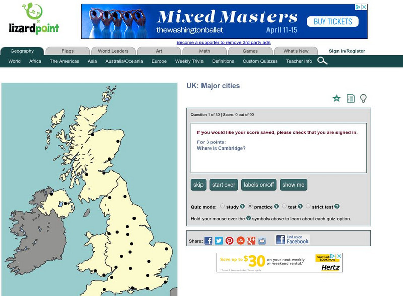 Lizard Point: United Kingdom: Major Cities Quiz Unknown Type Lizard Point: United Kingdom: Major Cities Quiz Unknown Type