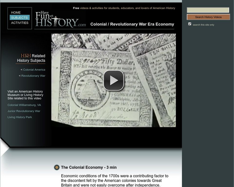 Have Fun With History: Colonial Era Economy Instructional Video Have Fun With History: Colonial Era Economy Instructional Video
