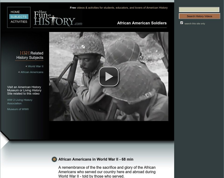 Have Fun With History: African Americans in World War Ii Instructional Video Have Fun With History: African Americans in World War Ii Instructional Video