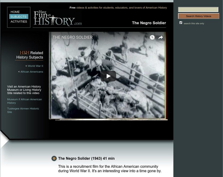 Have Fun With History: African Americans in World War Ii Instructional Video Have Fun With History: African Americans in World War Ii Instructional Video
