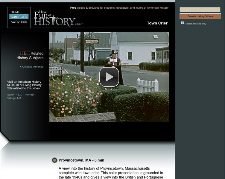 Have Fun With History: Provincetown, Massachusettes Instructional Video Have Fun With History: Provincetown, Massachusettes Instructional Video