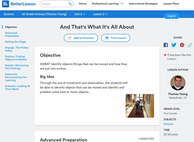 Better Lesson: And That's What It's All About Lesson Plan Better Lesson: And That's What It's All About Lesson Plan