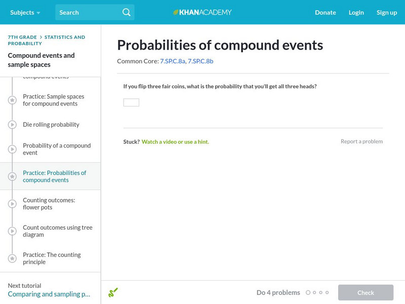 Khan Academy: Probabilities of Compound Events Unknown Type Khan Academy: Probabilities of Compound Events Unknown Type