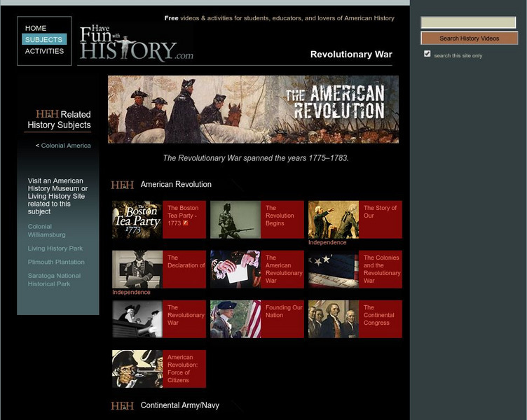 Have Fun With History: The American Revolutionary War Instructional Video Have Fun With History: The American Revolutionary War Instructional Video
