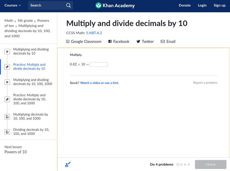 Khan Academy: Multiply and Divide Decimals by 10 Unit Plan Khan Academy: Multiply and Divide Decimals by 10 Unit Plan