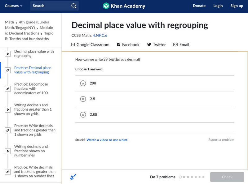Khan Academy: Place Value for Decimals Greater Than 1 Unit Plan Khan Academy: Place Value for Decimals Greater Than 1 Unit Plan