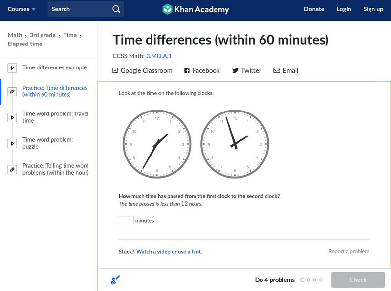 Khan Academy: Time Differences (Within the Hour) Unit Plan Khan Academy: Time Differences (Within the Hour) Unit Plan