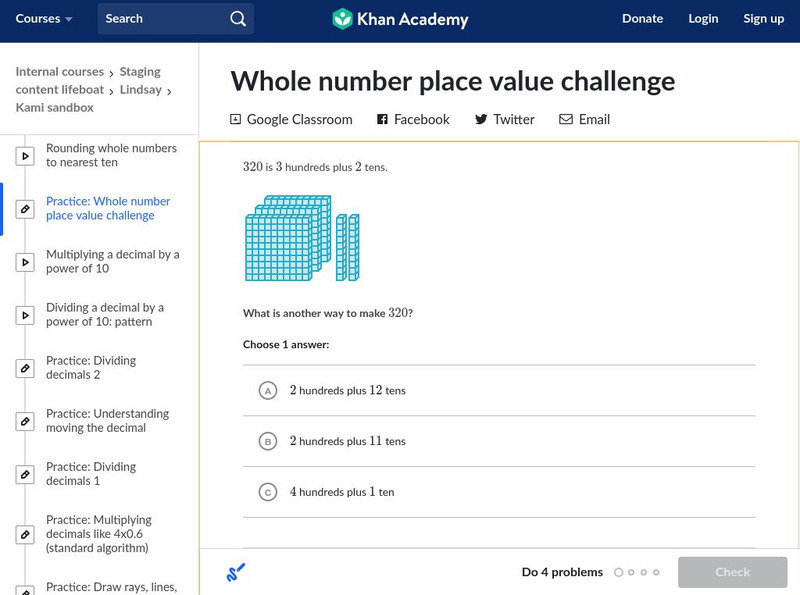Khan Academy: Whole Number Place Value Challenge Unit Plan Khan Academy: Whole Number Place Value Challenge Unit Plan