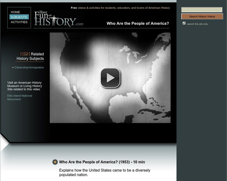 Have Fun With History: Who Are the People of America? Instructional Video Have Fun With History: Who Are the People of America? Instructional Video