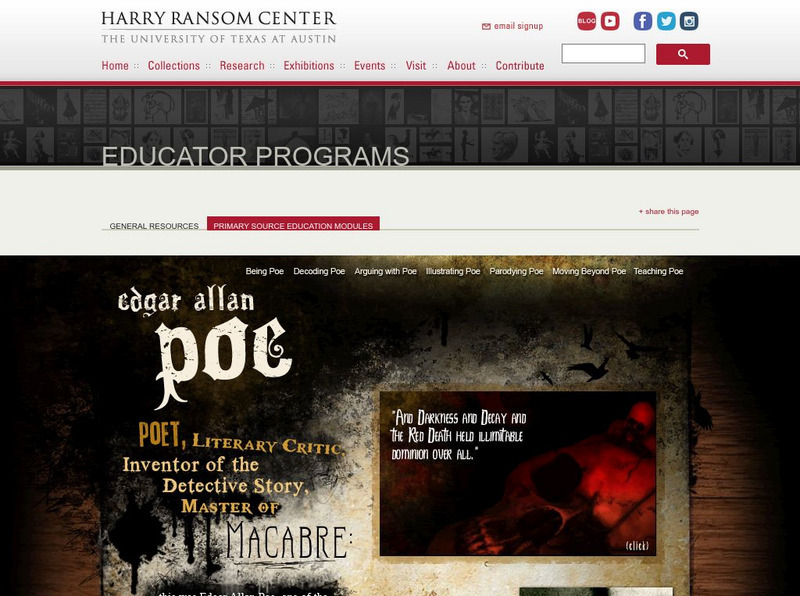 University of Texas: Ransom Center: Edgar Allan Poe Activity University of Texas: Ransom Center: Edgar Allan Poe Activity