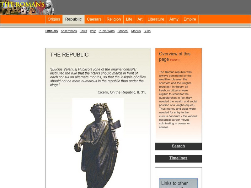 The Romans: The Republic Unit Plan The Romans: The Republic Unit Plan