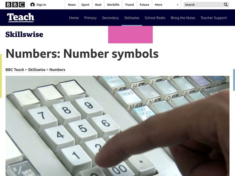 Bbc: Skillswise: Number Symbols Unit Plan Bbc: Skillswise: Number Symbols Unit Plan