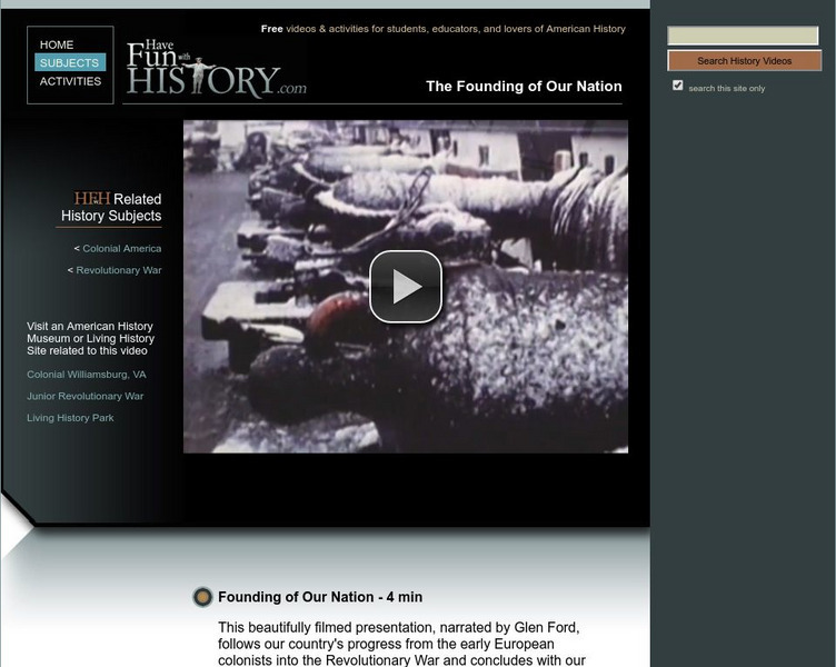 Have Fun With History: The Founding of Our Nation Instructional Video Have Fun With History: The Founding of Our Nation Instructional Video