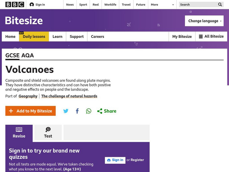 Bbc Bitesize: Monitoring Volcanoes Handout Bbc Bitesize: Monitoring Volcanoes Handout