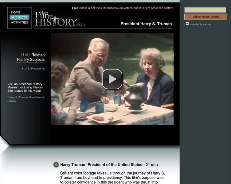 Have Fun With History: President Harry Truman Instructional Video Have Fun With History: President Harry Truman Instructional Video