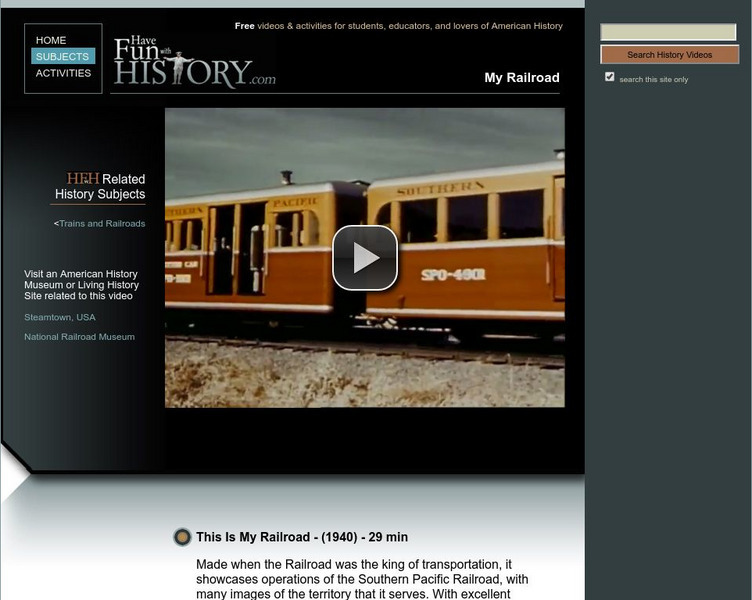 Have Fun With History: This Is My Railroad Part 1 Instructional Video Have Fun With History: This Is My Railroad Part 1 Instructional Video