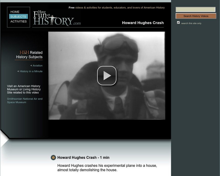 Have Fun With History: Howard Hughes Plane Crash Instructional Video Have Fun With History: Howard Hughes Plane Crash Instructional Video