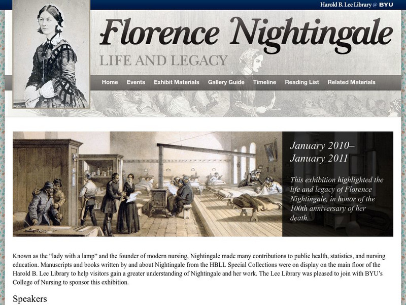 Brigham Young University: Lee Library: Florence Nightingale: Life and Legacy Unit Plan