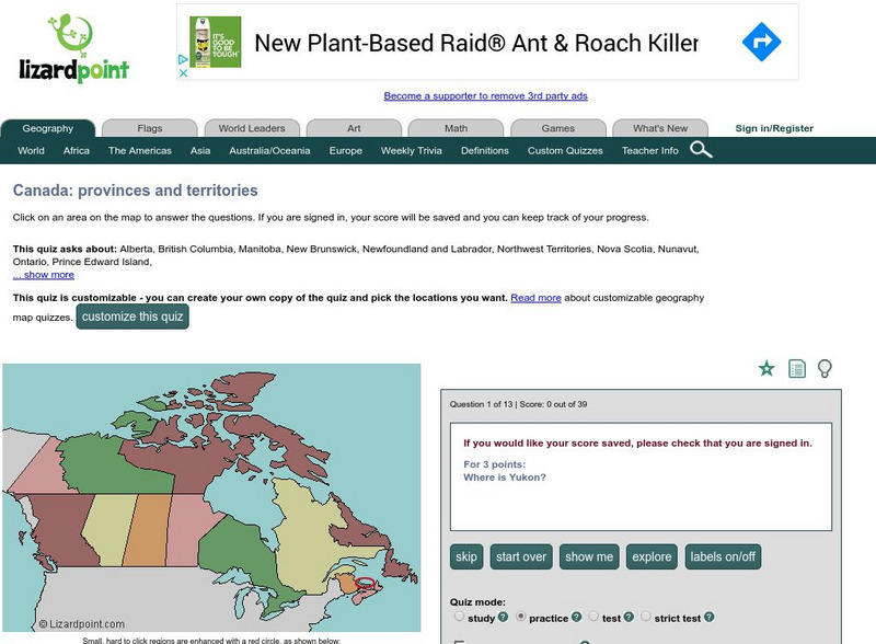Lizard Point: Test Your Geography Knowledge Canada Unknown Type Lizard Point: Test Your Geography Knowledge Canada Unknown Type