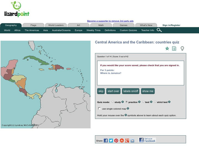 Lizard Point: The Central America Quiz Unknown Type Lizard Point: The Central America Quiz Unknown Type