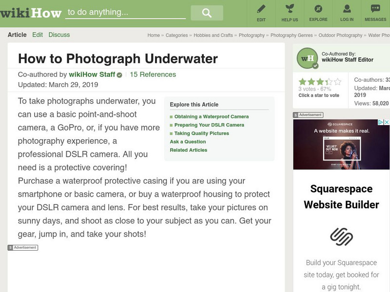 Wiki How: How to Photograph Underwater Unit Plan Wiki How: How to Photograph Underwater Unit Plan